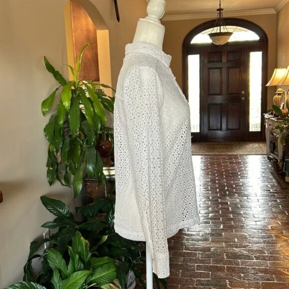 Odd Molly eyelet button up top sz 0 - Picture 5 of 13